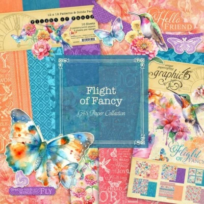 GRAPHIC 45 *FLIGHT OF FANCY* COMPLETE COLLECTION ~ FLOWERS BIRDS *SHIPS FREE* - Image 1 of 4