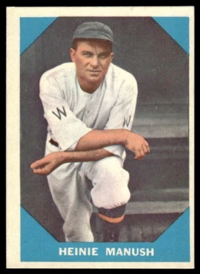 1960 Fleer Baseball Greats Heinie Manush Washington Senators #18 Foto 1 de 2