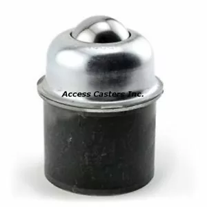 PBT-1-1/2CS Hudson Bearing Pipe Mounted Ball Transfer, Carbon Steel Ball, 250 - Picture 1 of 2