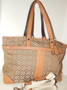 Coach Khaki Signature Crossbody Tote Handtasche Multifunktion Wickeltasche 77156 - Bild 1 von 12