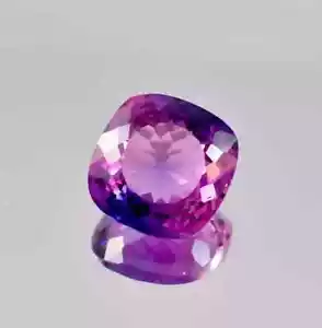 Piedra preciosa suelta corte cojín zafiro rosa púrpura natural certificado GRANDE de 9 quilates - Imagen 1 de 4