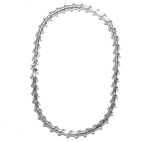 M7102 Silver Open Oval Hoop 50mm Wire-Wrapped Metal Jewelry Component 10pc - Picture 1 of 1