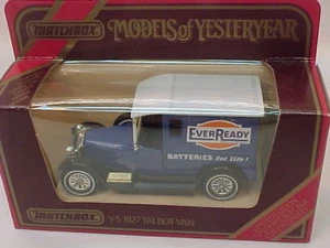 MATCHBOX LESNEY MODELS OF YESTERYEAR 1:47 Y-5 1927 TALBOT EVERREADY NEW IN BOX - Picture 1 of 4