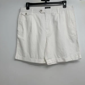NWT Todd Snyder 7" Hudson Pleated Shorts size 36 White Linen Blend $148 - Picture 1 of 12