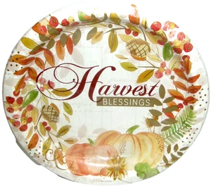 FALL Paper Plates ~18ct. ~ 10" ~ HARVEST BLESSINGS - Picture 1 of 1