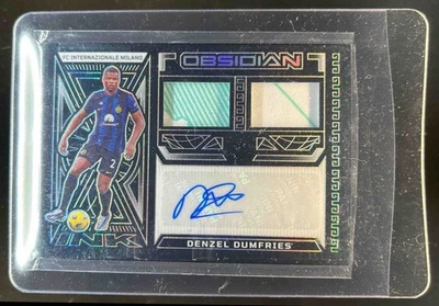 2023 Obsidian Denzel Dumfries Dual Jersey Ink Auto #186/199 Inter - Image 1 of 2