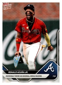 2025 Topps Now - Ronald Acuña Jr. #436 Incredible Throw Braves BoxBB - Bild 1 von 2
