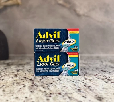 2 Cajas-Advil Liqui-Geles Minis 200MG Ibuprofeno 160 Cápsulas*NUEVO-ENVÍO GRATUITO* Foto 1 de 2