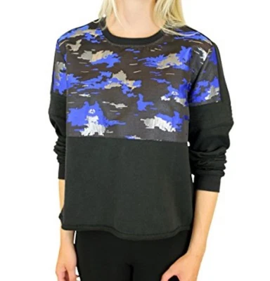 Eleven Paris Women's Fortex Crew Neck Long Sleeve Sweatshirt Large Blue Black - Image 1 of 4