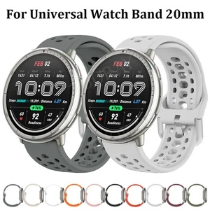 For Amazfit Active 2 Bip 3 Pro Lite GTS 2 2e 3 4 Mini Silicone Watch Band Strap - Picture 1 of 61