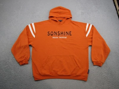 Sonshine 音乐节基督教刺绣连帽衫男式 XL 码橙色 — 第 1/4 张图片