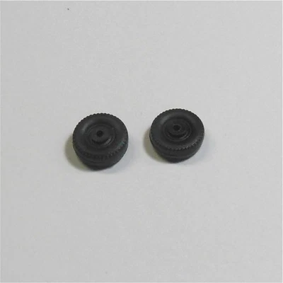Matchbox Lesney Road Wheels Pair Black Plastic 12mm x 4mm 1-75 26c 48c 71c etc - Image 1 of 4
