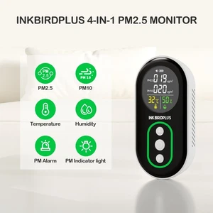 INKBIRDPLUS PM10 Indoor Air Quality Monitor Temperature and humidity data logger - Picture 1 of 9
