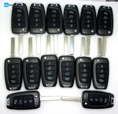 Lot x14 OEM Hyundai Santa Fe 2018-2020 Flip Key Remotes  UNCUT TQ8-RKE-4F39 - Image 1 of 2