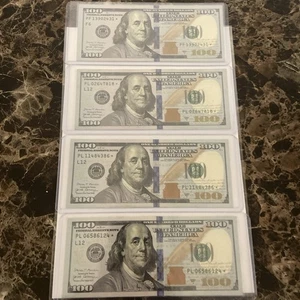 4X - $100 Dollar Bills is With Star Notes * Series 2017A - Picture 1 of 5