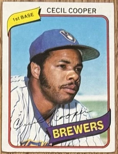 CECIL COOPER Milwaukee Brewers # 95 1980 Topps Sammler Baseballkarte - Bild 1 von 2