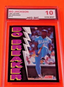 BO JACKSON****1991 Score BREAKER #773---REAL---GEMA Como Nueva 10***Perro Loco GRADUADO - Imagen 1 de 2
