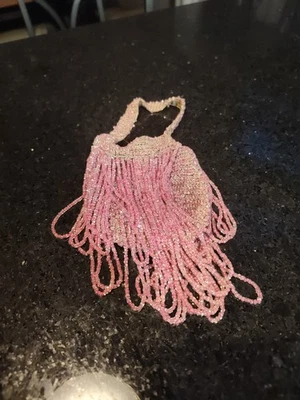 Cartera antigua vintage con cuentas de los años 20 Foto 1 de 4