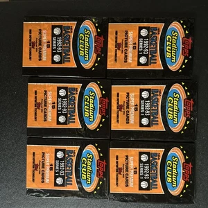 1992-93 Topps Stadium Club Series 1 NBA Basketball (Lot of 6) Sealed Wax Packs - Bild 1 von 2