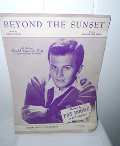 Pat Boone Beyond The Sunset Vintage Noten 1949 Robbins Music Corp *Schaden - Bild 1 von 11