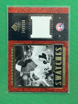 2003 Upper Deck SP Legendary Cuts Historic Swatches #J-GC1 Gary Carter /350 - Image 1 of 2