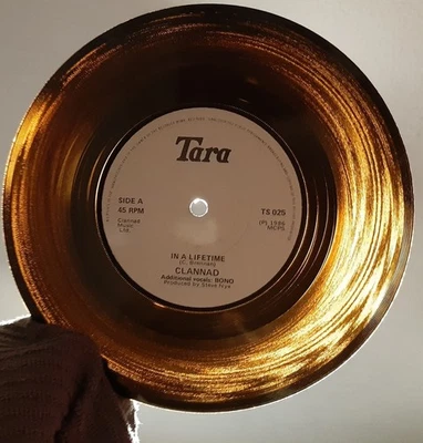 CLANNAD & BONO - RARE IRISH 7" 45 - IN A LIFETIME - 1986 - Translucent vinyl- U2 - Image 1 of 4