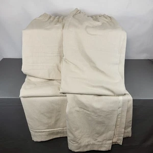 Cortinas forradas Laura Ashley 100 % algodón crema/marfil W62" caída 70" cada panel Reino Unido - Imagen 1 de 15