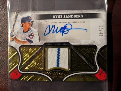 2025 Topps Tier One 汽车遗物 Ryne Sandberg 09/49 从包装中取出 — 第 1/2 张图片