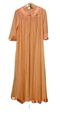 Bata Gossard Artemis Vintage Talla S Melocotón Años 60 Transparente con Acentos Satinados Larga  Foto 1 de 4