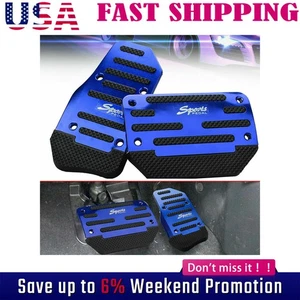 Non-Slip Automatic Gas Brake Foot Pedal Cover Pad Universal Car Accessories Blue - Picture 1 of 10