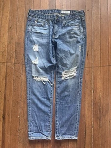 Ag Adriano Goldschmied The Beau Slouchy Skinny Blue Jeans Damen 28R (33x28) - Bild 1 von 8