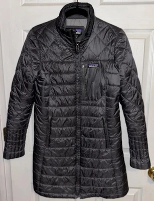 Chaqueta Parka Patagonia Radalie Talla S Mujer Larga Cremallera Completa Logo Acolchada Gris Foto 1 de 4