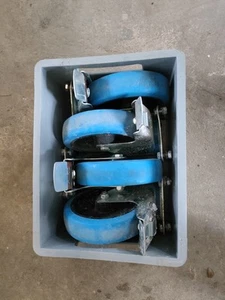 4x Feststell-Lenkrolle mit Rollenlager 200 x 50 mm - Bild 1 von 4