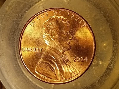 2024 P Lincoln Shield Cent Error "Liberty" MS/BU/Gem. - Image 1 of 3