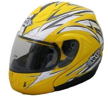 THH T-796 ОТКИДНОЙ ШЛЕМ ЖЕЛТЫЙ И БЕЛЫЙ (БОЛЬШОЙ) ТОЧКА ОДОБРЕН - Изображение 1 из 3