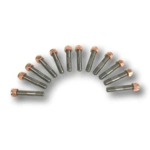INCONEL TURBO STUD & COPPER LOCK NUT FOR MANIFOLD SET OF 12 - M8 X 1.25 X 55MM - Picture 1 of 3
