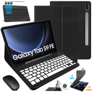 QWERTZ Bluetooth Tastatur Hülle Für Samsung Galaxy Tab A8 A9+ S9 S10 FE S8 S7 S6 - Bild 1 von 44