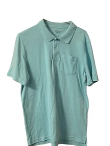 Polo uomo Croft & Barrow manica corta con colletto blu acqua taglia media - Foto 1 di 2