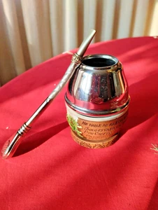 MATERO E BOMBILLA in ceramica decorata - Foto 1 di 5