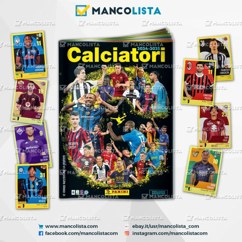 [MANCOLISTA.COM] Figurine mancanti calciatori Panini 2024/25 2025 LEGGI BENE! - Immagine 1 di 1