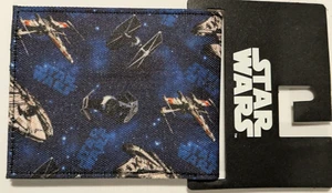 Star Wars Bi-Fold Wallet X-Wing Millennium Falcon Tie Advanced & Tie Fighter NEW - Picture 1 of 3