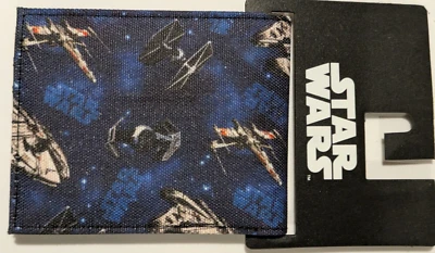 Star Wars Bi-Fold Wallet X-Wing Millennium Falcon Tie Advanced & Tie Fighter NEW - Image 1 of 3