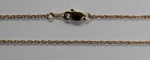 14Kt 14K Gelb 15" 16" 18" 20" 24" 1,2 mm Massiv Gold Seil Halskette Kette Lo - Bild 1 von 2