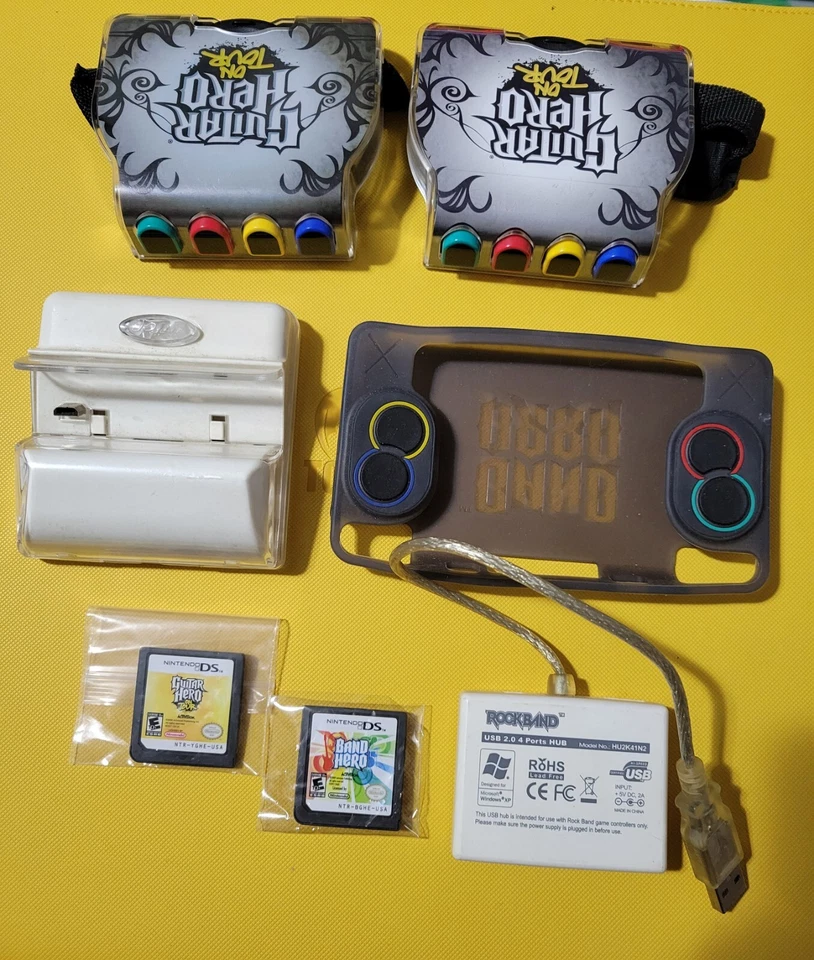 Nintendo DS Guitar Hero Band Hero Lot Games Controllers Accesories - Image 1 of 1