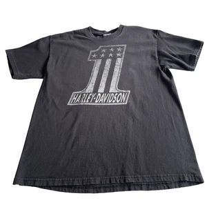 Camiseta Harley Davidson Eagle Harley Davidson Lafayette Indiana Talla L Negra - Imagen 1 de 12