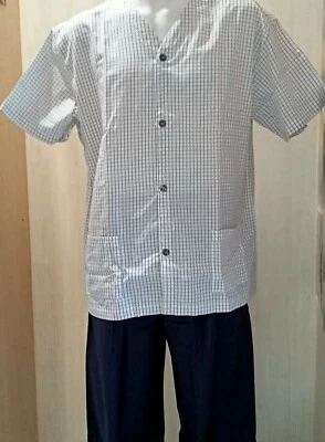 Pigiama Uomo 3 Pezzi, mezza manica, aperto davanti, Cotone, marca Ragno N62123 - Immagine 1 di 4