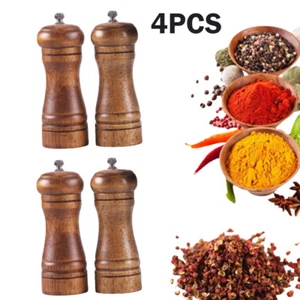 Cooks Professional Wooden Manual Pepper Grinder Salt Spice Herb Mill Refillable - Picture 1 of 6