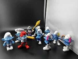 Lotto di 10 figurine Puffo Peyo McDonald's 2011 2013 Vexy Papa Goffo Chef Greedy - Foto 1 di 24