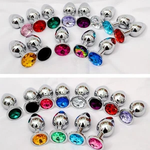 Tragbare Stecker Metall anal Hintern Edelstahl Piercingschmuck Kristall Schmuck - Bild 1 von 10