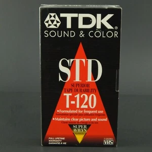 TDK STD Hervorragende Bandbeständigkeit VHS Kassette Band T-120 (neu versiegelt) - Bild 1 von 6